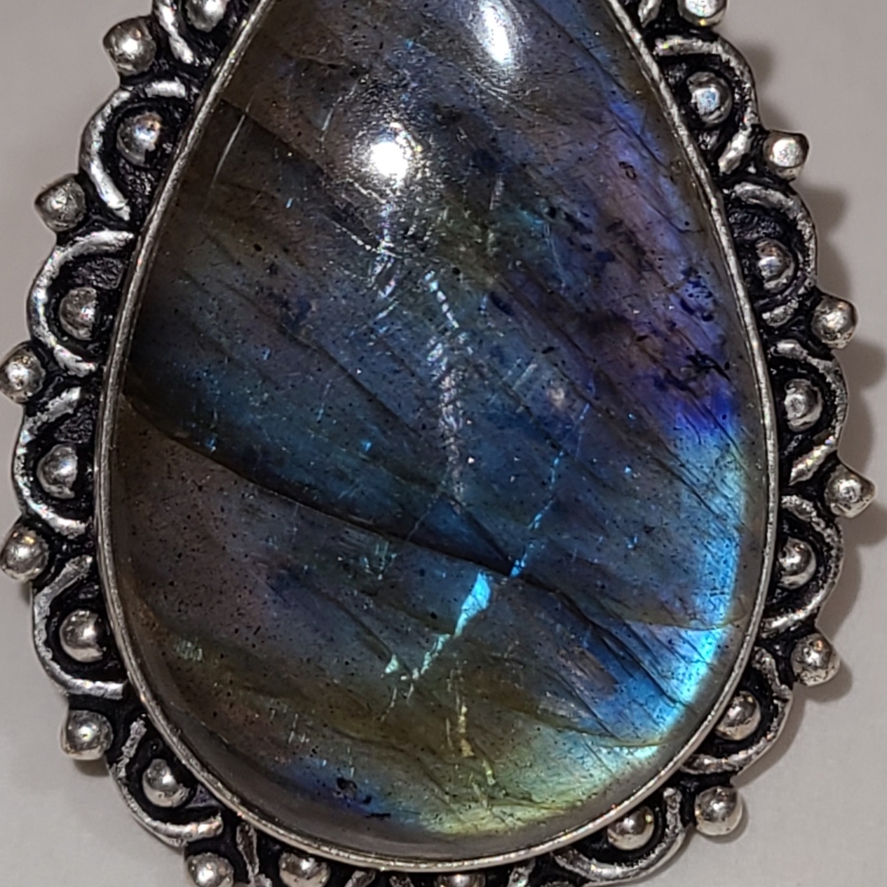 925 Sterling Silver Labrodite Ring